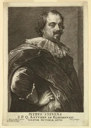 Portret van Peter Stevens, uit de Icones Principum Virorum