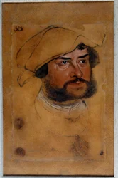 Portret van Hertog Ernst de Belijder Tekening door Lucas Cranach de Oude