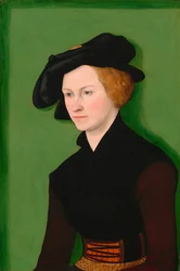 Portret van een vrouw - Jonge vrouw gekleed in zwart fluweel