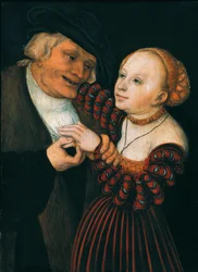 De oude man en de jonge vrouw (Der Alte und das Madchen), c.1530