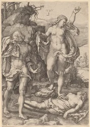 Adam en Eva Treuren om de Dood van Abel