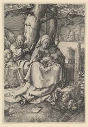 De Maagd en het Kind met twee engelen, 1523
