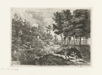Landschap met twee putti (Vijf landschappen)