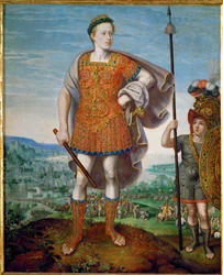 Keizer Matthias als Publius Cornelius Scipio (olieverf op hout)