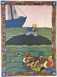 Het eiland - walvis van Sinbad de zeeman - in 