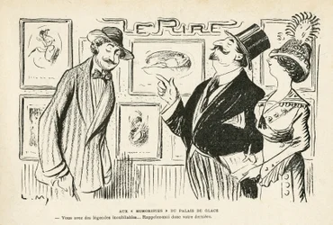 Illustratie in Le Rire, nr. 481, 27/04/12 - Bij de "Humoristen" van het Palais des glaces