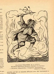 De rode lach, satire in zwart-wit
