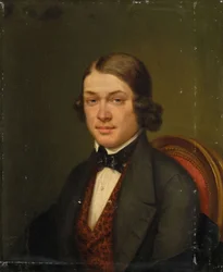 Portret van de componist Robert Schumann 1810-1856, 1842
