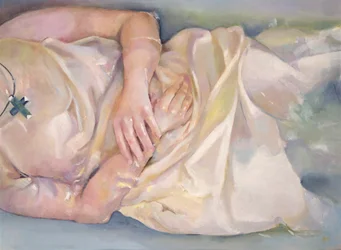 Gekruiste handen, 2004 (olieverf op board)