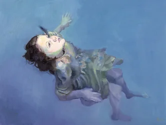 Drijvend meisje, 2004 (olieverf op doek)