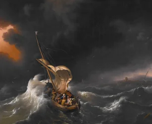 Christus in de storm op het Meer van Galilea
