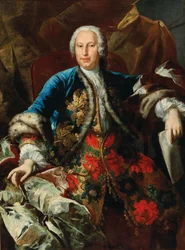 Portret van de componist Pietro Torri ca. 1650-1737, ca. 1735