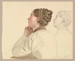 Studies van een biddende vrouw