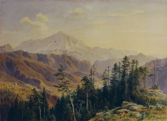 De Schneeberg in Neder-Oostenrijk gezien vanuit Gutenstein