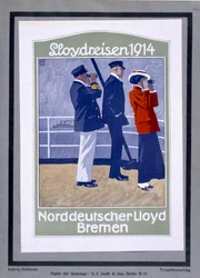 Poster met cruiseschipdek