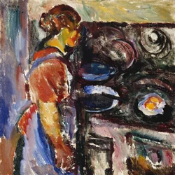 Meisje in de Keuken; Pike I Kjokken, 1921