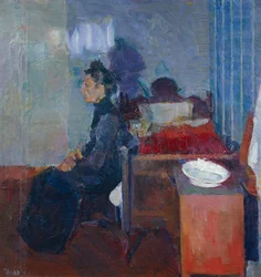 Vrouw in slaapkamer