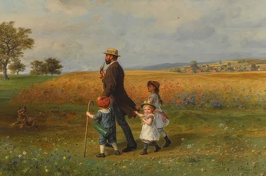 Zondagse wandeling. 1889