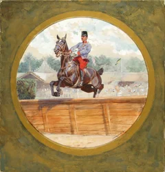 Officiers-hindernisrace in de Freudenau in Wenen