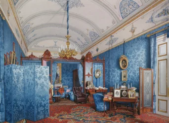 Interieurs van het Winterpaleis. De kleedkamer van keizerin Maria Alexandrovna