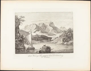 Der König-See tegen de Untersberg bij Salzburg
