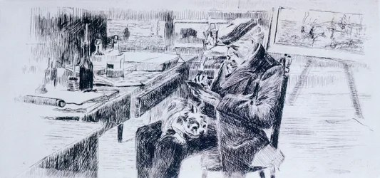 Portret van schilder Giovanni Fattori