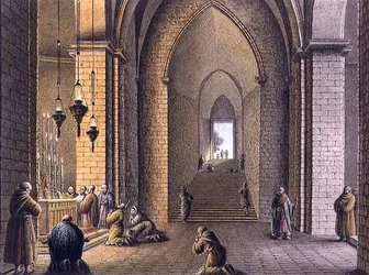 Het graf van de Maagd Maria, Jeruzalem, uitgegeven door William Watts