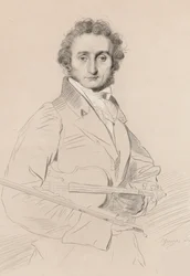 Portret van Niccolò Paganini 1782-1840, 1830