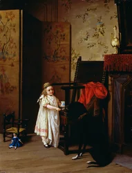 Ontbijt voor twee, door Luigi Crosio (1835-1915)