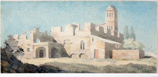 Ruïnes van een klooster in de regio van Genua