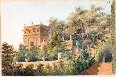 Uitzicht op Villa Pallavicini delle Peschiere, Genua