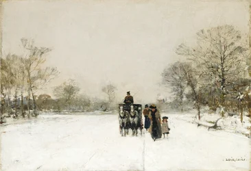 In de sneeuw