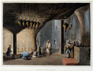 Grot van de geboorte in Bethlehem - in 