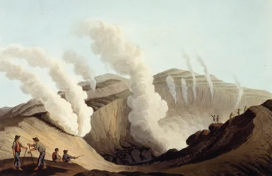 Krater op het eiland Vulcano