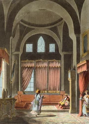 Interieur van een harem in Caïro