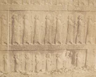 Processie op de gevel van de Grote Trap, 1858