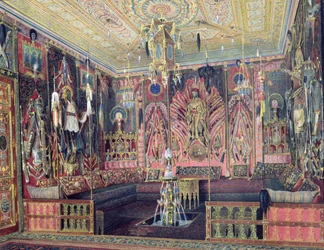 De Arabische Zaal in het Catharinapaleis in Tsarskoye Selo, c.1850