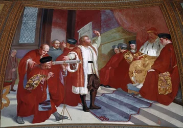 Galileo Galilei in aanwezigheid van de doge