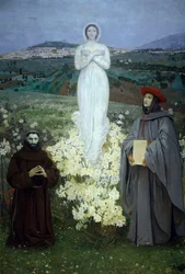 De verschijning van de Maagd aan St. Franciscus van Assisi en Bonaventura