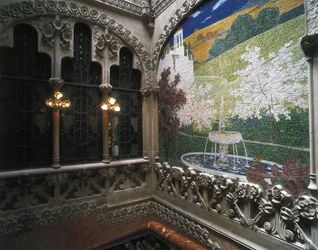 Mozaïeken, Casa Nava (1901-1907), Reus - DOMENECH I MONTANER, Lluis (1850-1923). Navas Huis. 1901-1907. SPANJE. Reus. Navas Huis. Interieur mozaïekdecoratie. Modernisme. Architectuur.