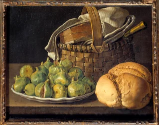 Stilleven met vijgen Schilderij door Luis Meléndez (1716-1780) 18e eeuw