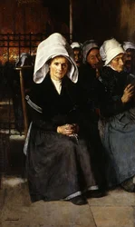 Bretonse vrouw in gebed