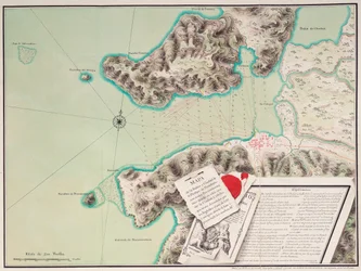 Kaart van de baai en stad S. Phelipe de Portobelo