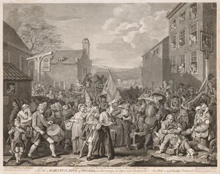 Mars naar Finchley in het Jaar 1746 (Na Hogarth)