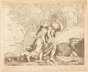 Twee Vluchtende Figuren (Atlanta en Hippomenes?)