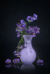 Elegante bloemenreflectie