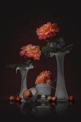 Elegant stilleven met rozen