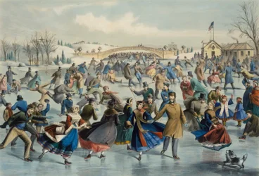 Central Park, Winter - De schaatsvijver, 1862