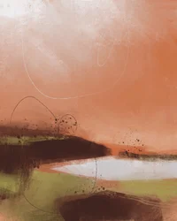 Warm abstract landschap