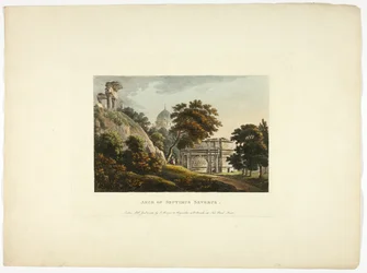 Boog van Septimus Severus, plaat vier van de Ruïnes van Rome